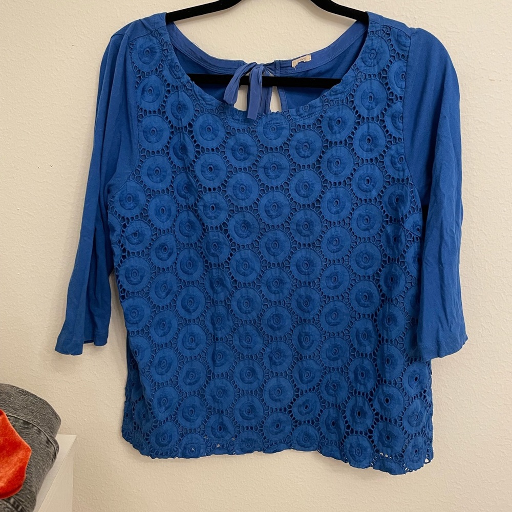 J Crew Blue Blouse